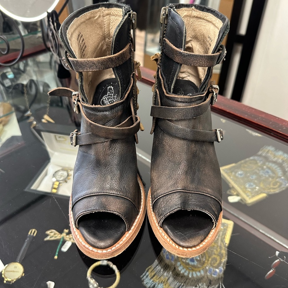 Freebird Carter Peep Toe Booties